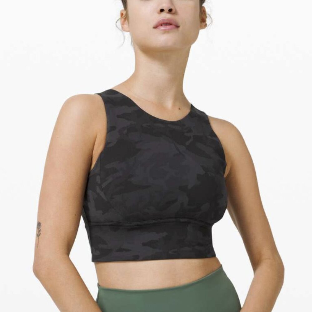 Lululemon Stronger As One Long Line Bra *Medium Support C/D Cup Incognito Camo 4